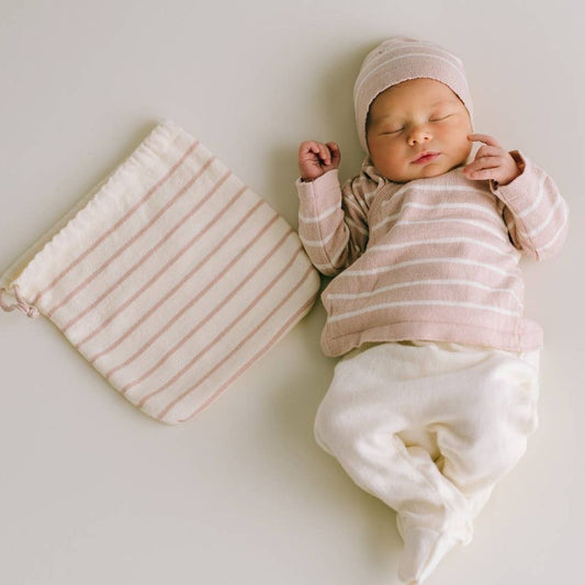 Neugeborenen Set gestreift rosa