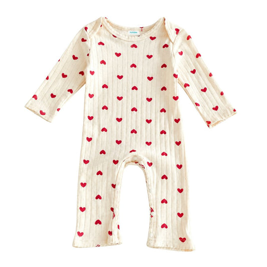Süßer Baby Baumwoll-Overall 'Hearts Romper'