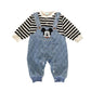 Baby Overall Streifen & Argyle-Muster