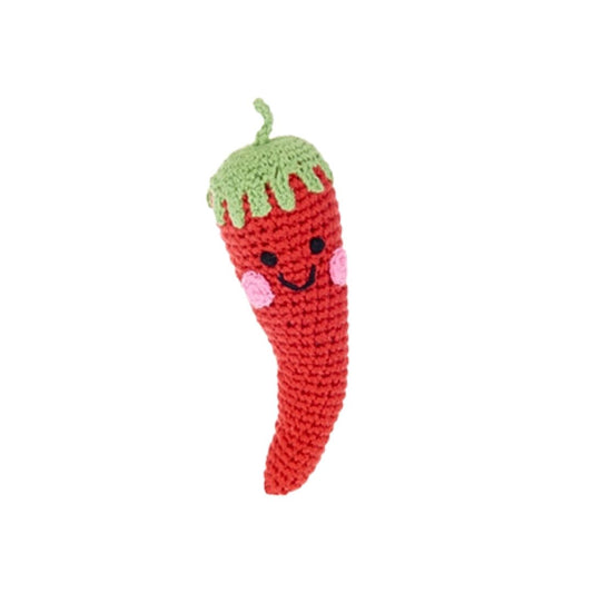 Baby Rassel Chili rot
