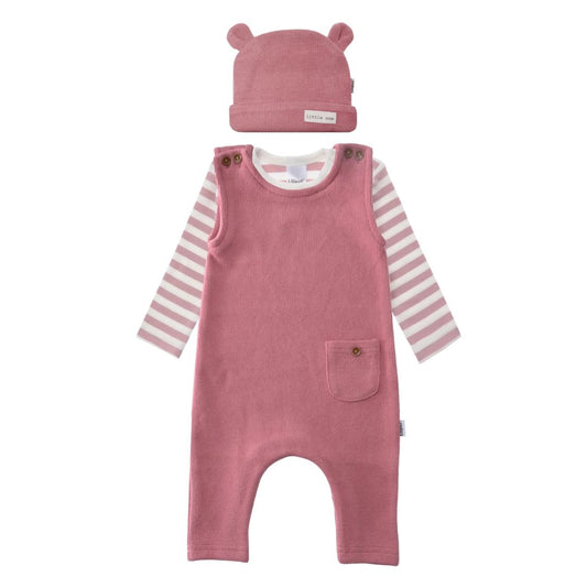 Baby Ribstrick Set in rosenholz 3-teilig