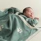 Baby Strickdecke aus Eco-Baumwolle 'Footprints'