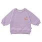 Kinder Sweatshirt mit Print '6 AM CLUB' flieder