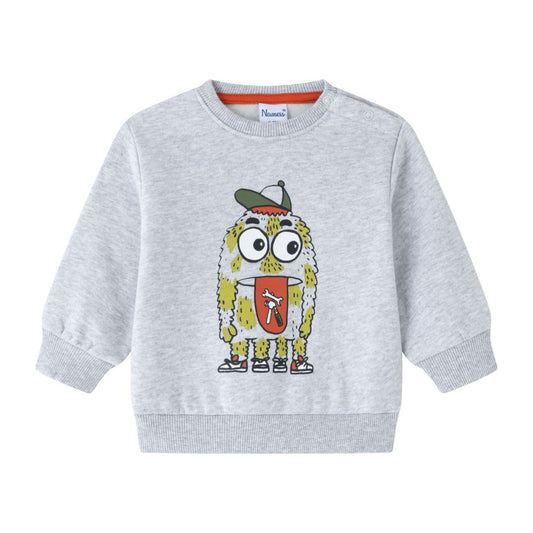 Baby Sweatshirt aus aufgerautem Fleece 'Little Monster'