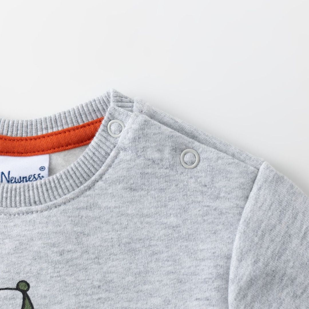 Baby Sweatshirt aus aufgerautem Fleece 'Little Monster'