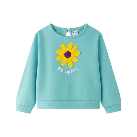 Baby Sweatshirt aus aufgerautem Fleece 'Flower'