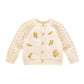 Baby und Kleinkind Cardigan mit Stickerei und Lochmuster