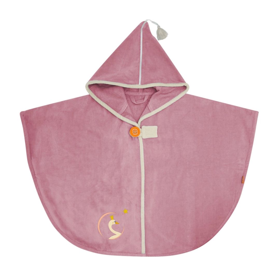 Badecape Poncho für Kinder Schwan