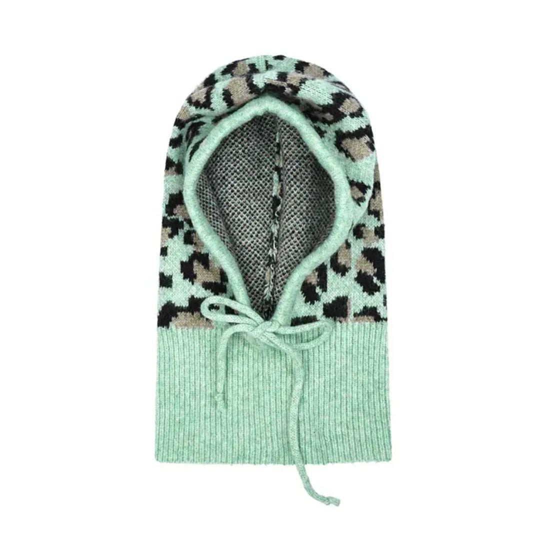 Damen Balaclava 'Leopard' mint