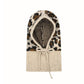 Damen Balaclava 'Leopard' beige