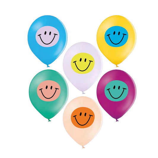Ballonset 'Smile' bunt aus 100% Naturkautschuk
