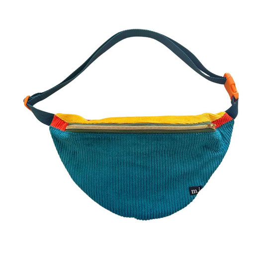 Damen Hipbag 'Patchwork Unique' petrol/gelb/rot
