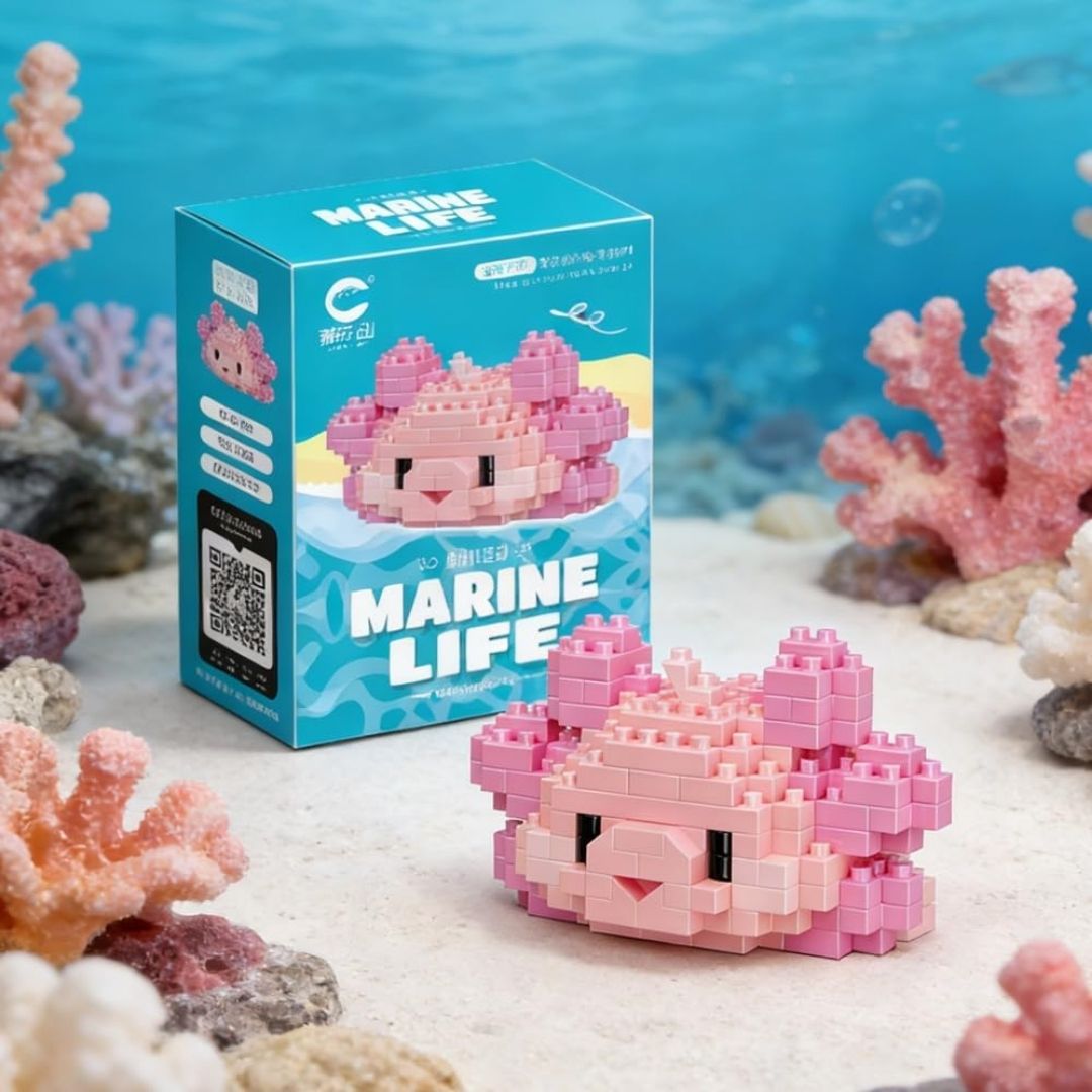 Bauspielzeug Ozean-Motiv 'Axolotl'