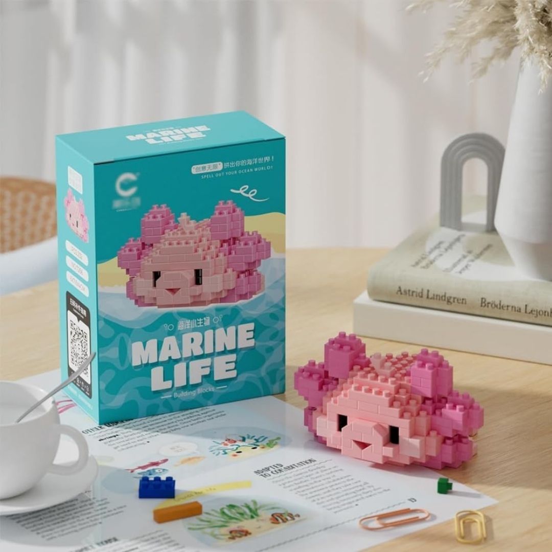 Bauspielzeug Ozean-Motiv 'Axolotl'