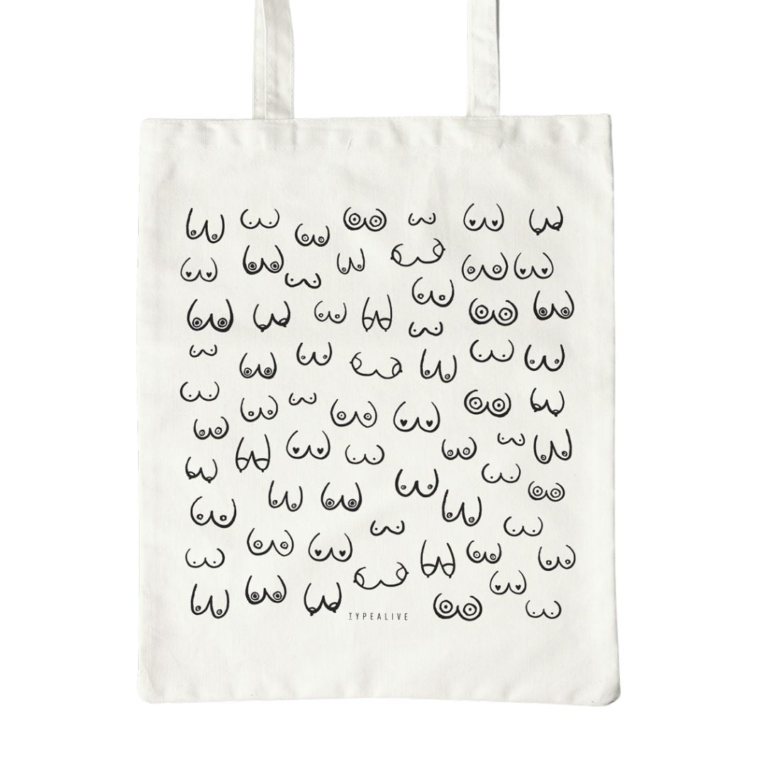 Baumwolltasche 'Busenfreunde' natur