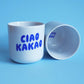 Becher 'Ciao Kakao' weiß/blau