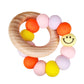Beißring 'Smiley' pastell/orange