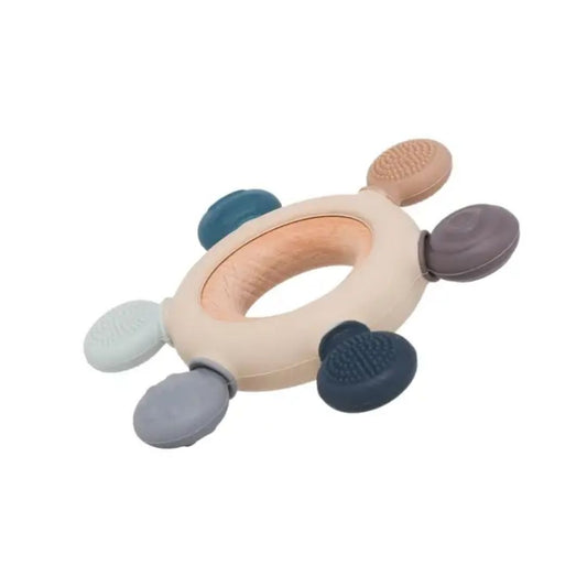 Sensorischer, ergonomischer Beißring beige/blau