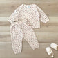 Outfit Set mit Blümchen Allover beige 2 teilig