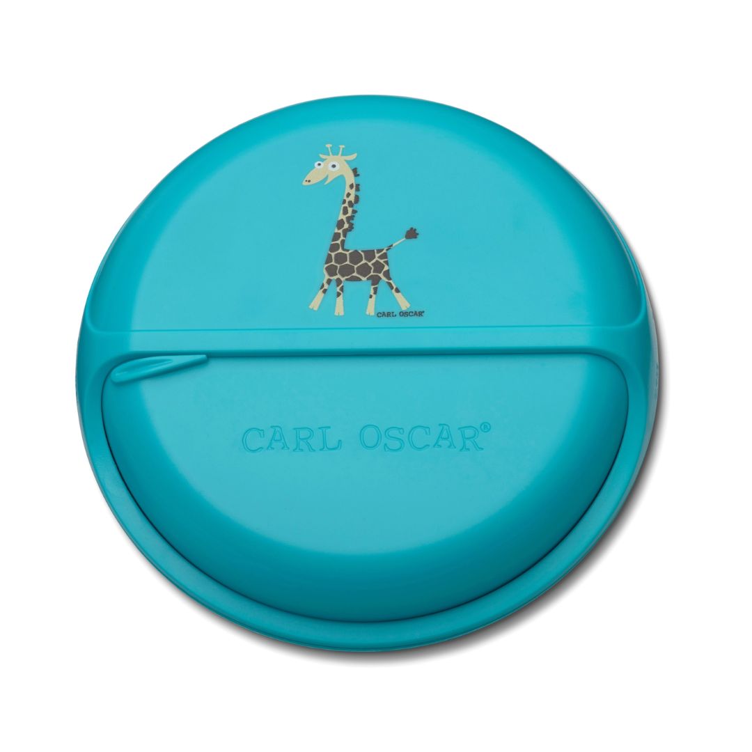 Bento Disc Lunchbox groß für Kinder 'Giraffe blau'