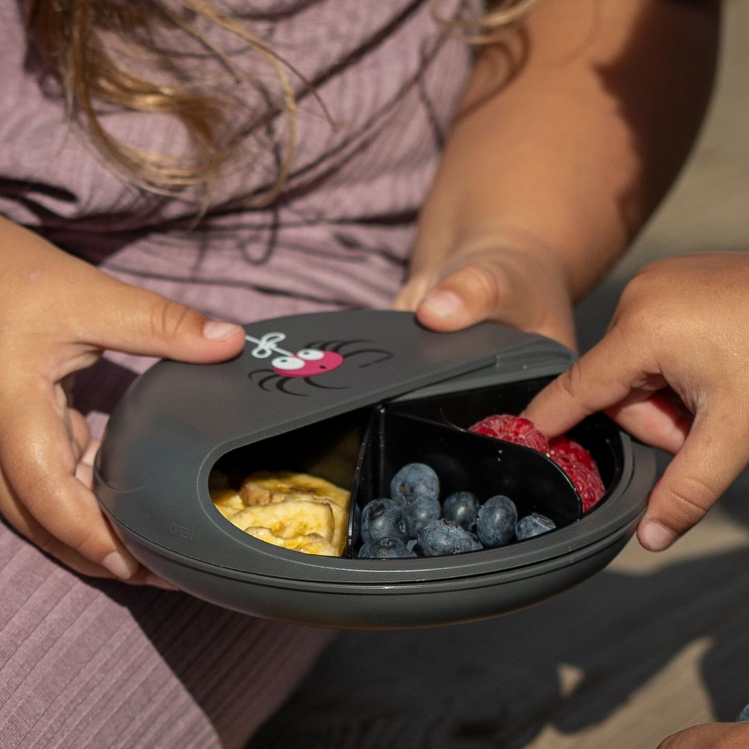 Bento Disc Lunchbox groß für Kinder 'Giraffe blau'