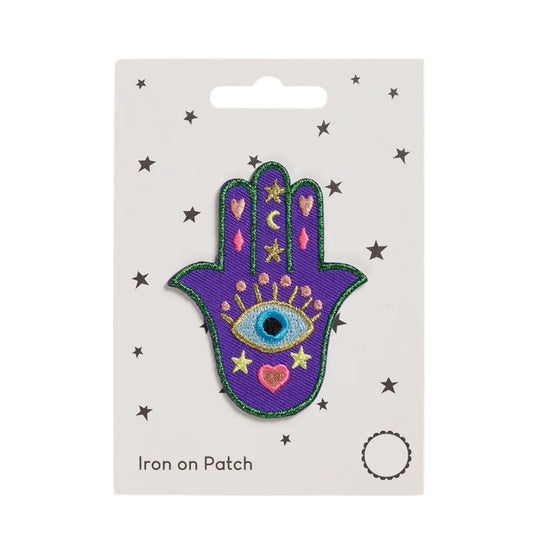Aufnäher zum Aufbügeln 'Glücks-Hamsa-Hand'