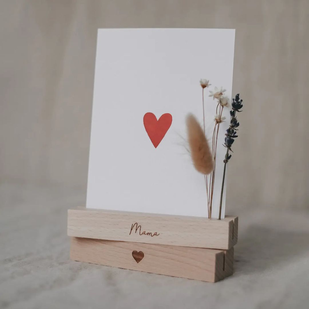 Karten- und Blumenhalter 2er Set 'Mama'