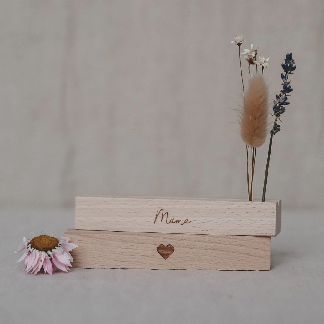 Karten- und Blumenhalter 2er Set 'Mama'
