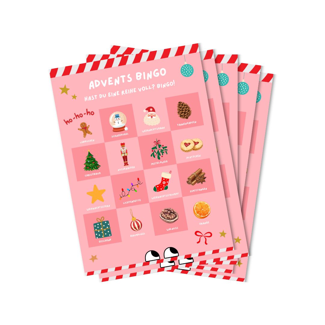 Bingo Set 5 Karten 'Advents-Bingo'