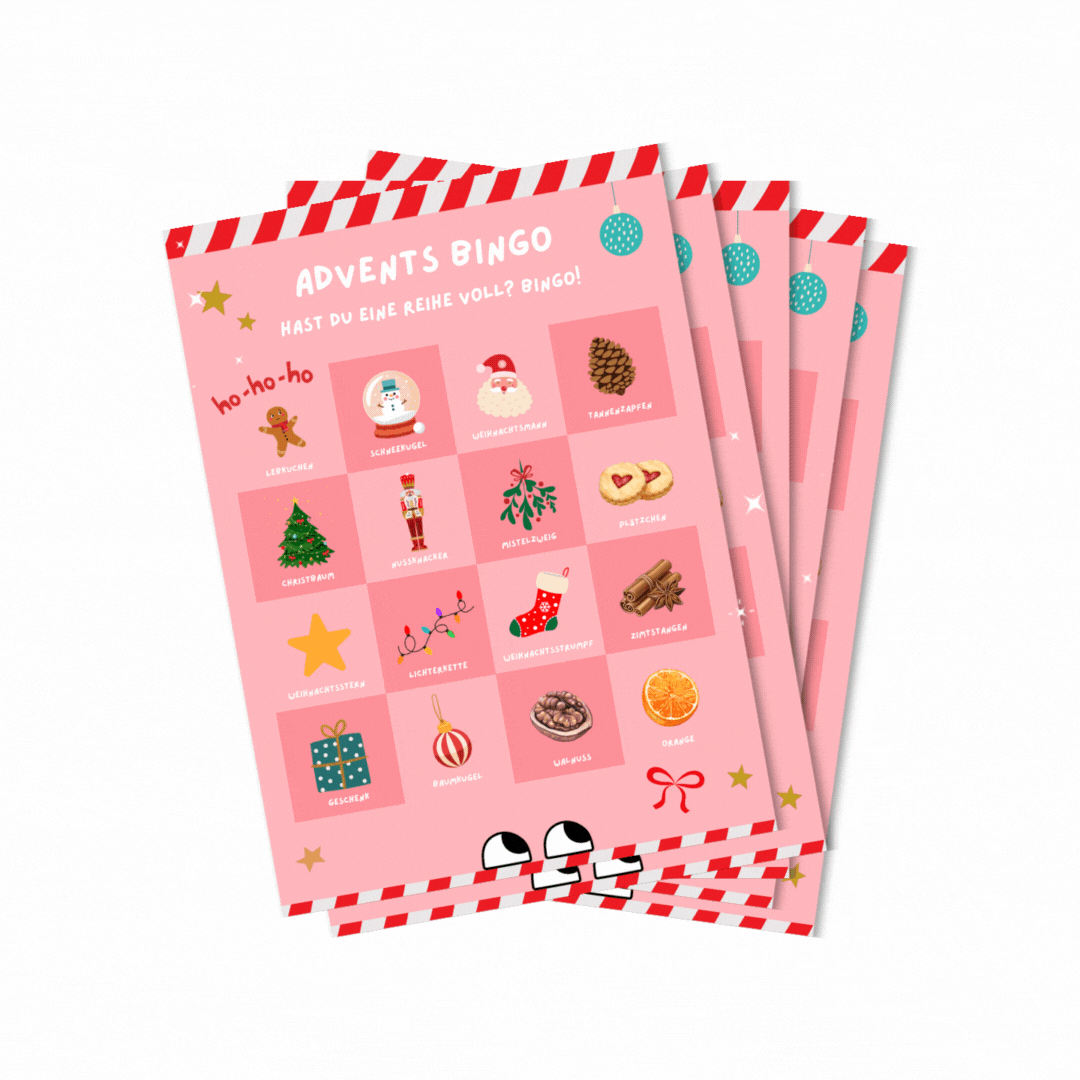 Bingo Set 5 Karten 'Advents-Bingo'