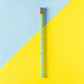 Bleistift mit Radiergummi 'Smile' hellblau/gelb