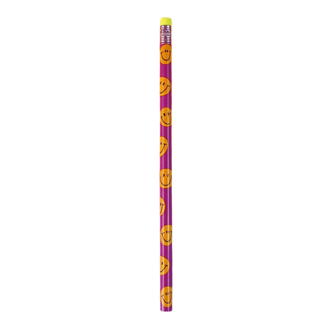 Bleistift mit Radiergummi 'Smile' violett-orange