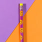 Bleistift mit Radiergummi 'Smile' violett-orange