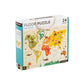 "World Map 24-Pieces' Puzzle