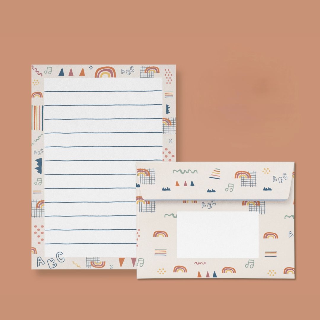 Briefpapier Set Regenbogen