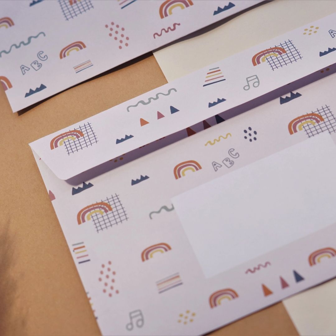 Briefpapier Set Regenbogen