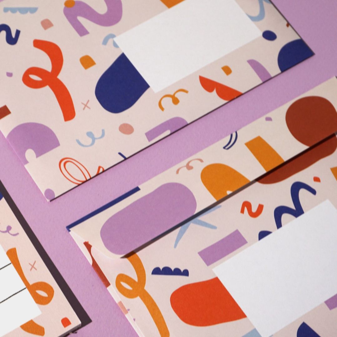 Briefpapier Set 'Kunterbunt'