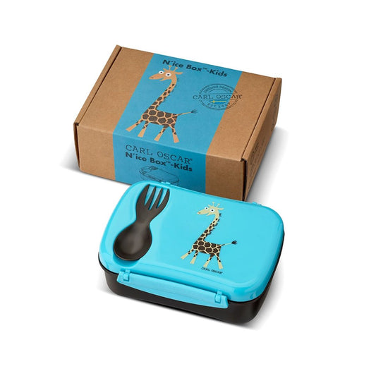 N'Ice Box für Kids Lunchbox mit Kühlpackung Giraffe blau