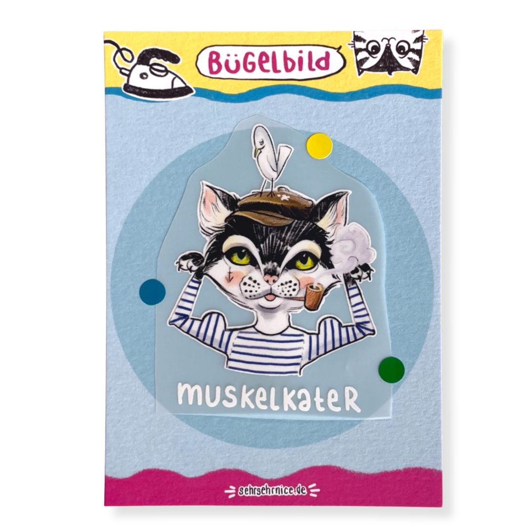 Bügelbild 'Matrosen-Katze'