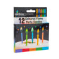 12 bunte Geburtstagskerzen für Partys 'Colour Flame Kerzen'