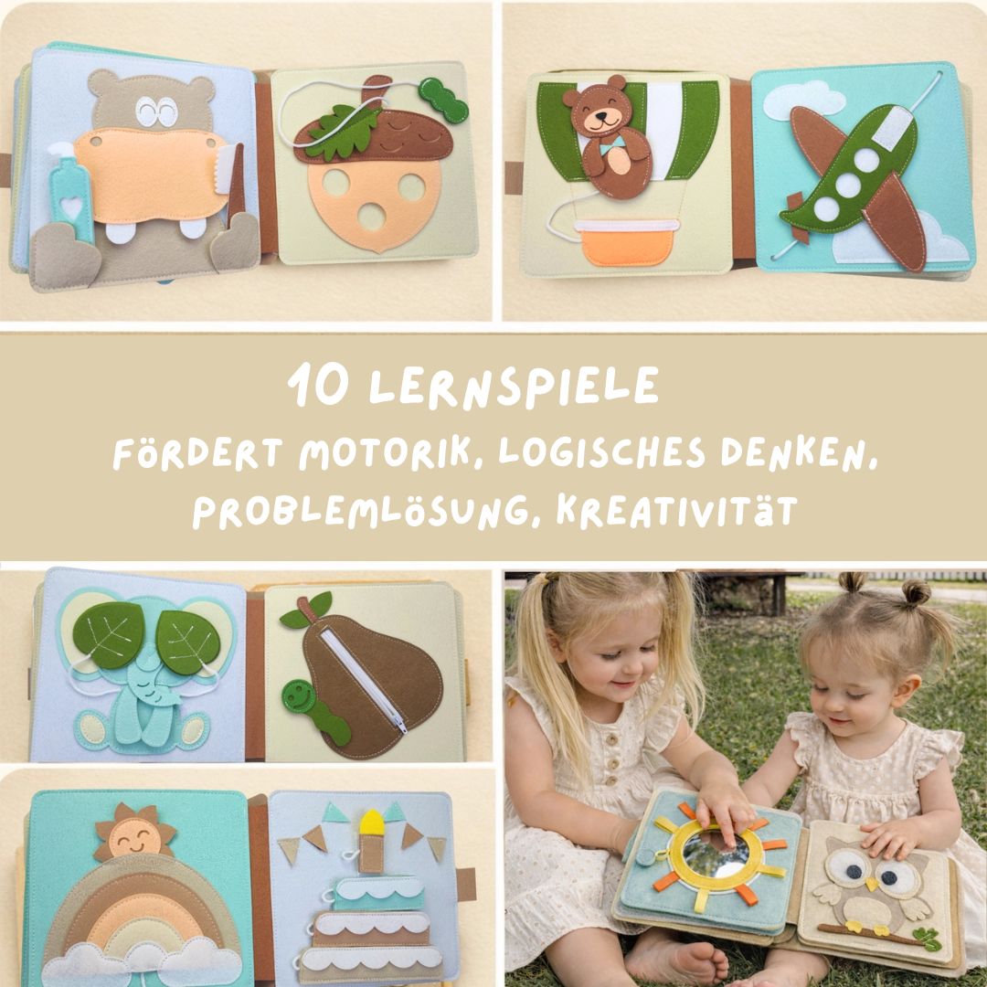 Montessori Beschäftigungsbuch 'Peekaboo Bär' für Kleinkinder