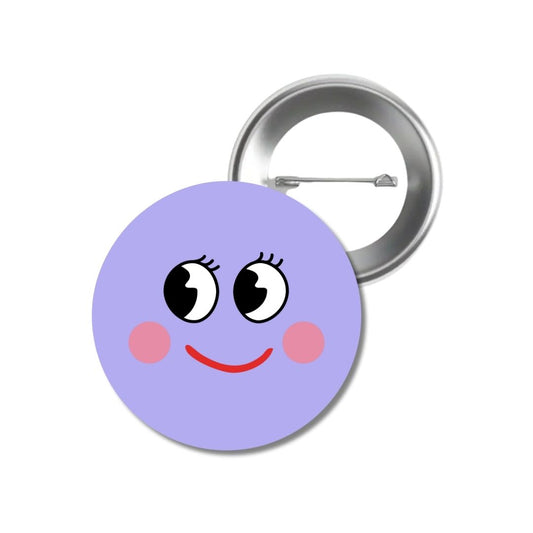 Button 'Smile Everyday' flieder