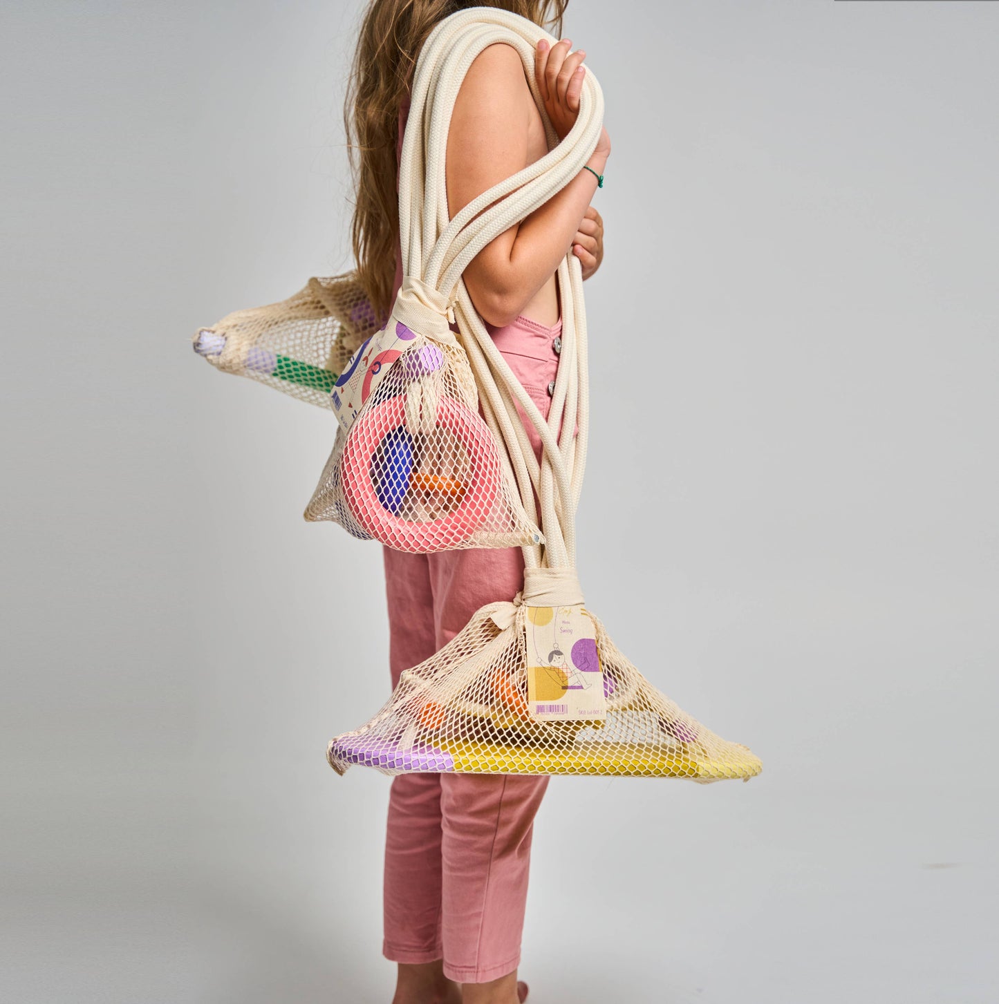 Indoor Trapez 'Colorful' korall/blau/lila