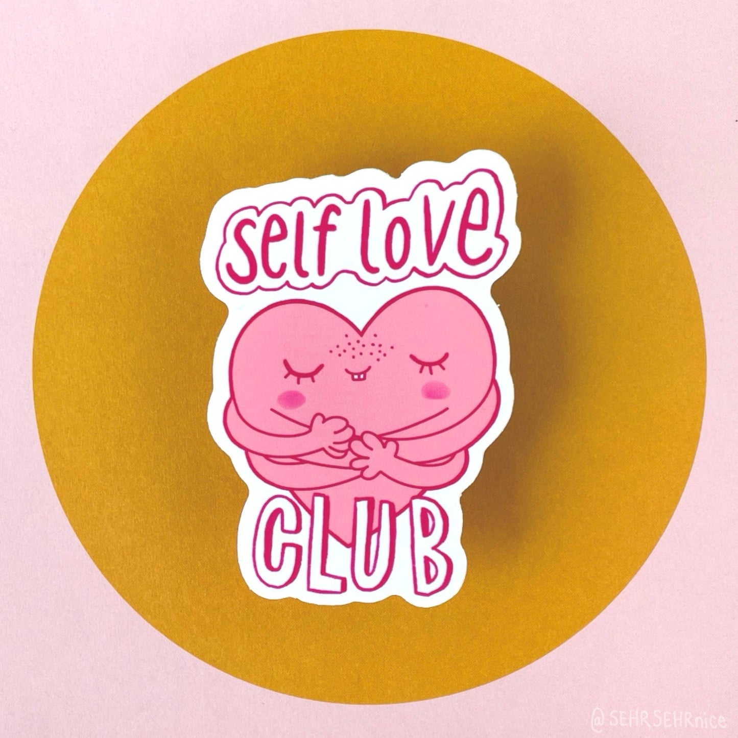 Aufkleber Selflove Club Herz aus Vinyl
