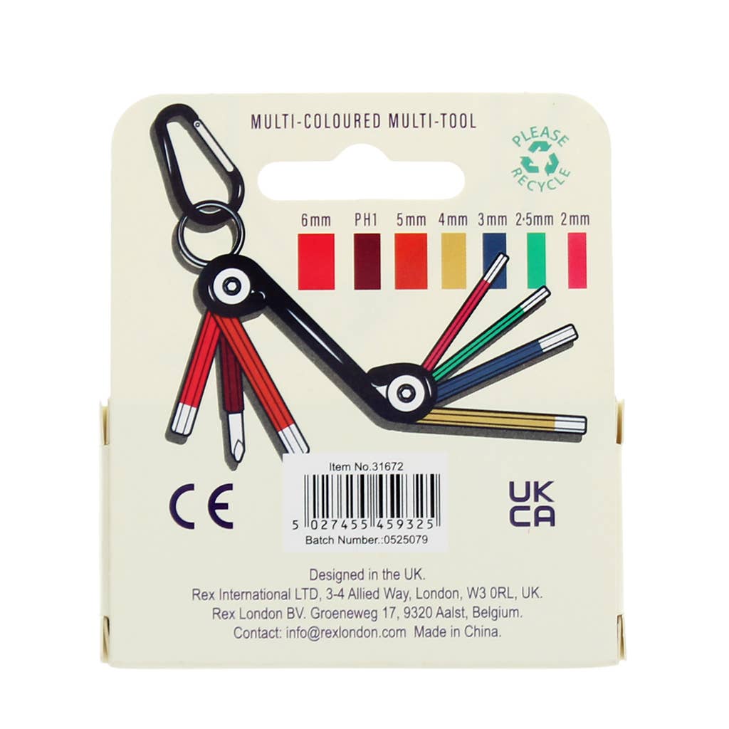 7-in-1 Inbusschlüssel-Multitool mehrfarbig