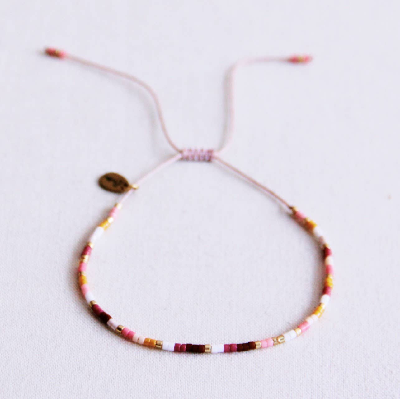 Miyuki Armband Mix - Pink/Orange/Nude/Cognac