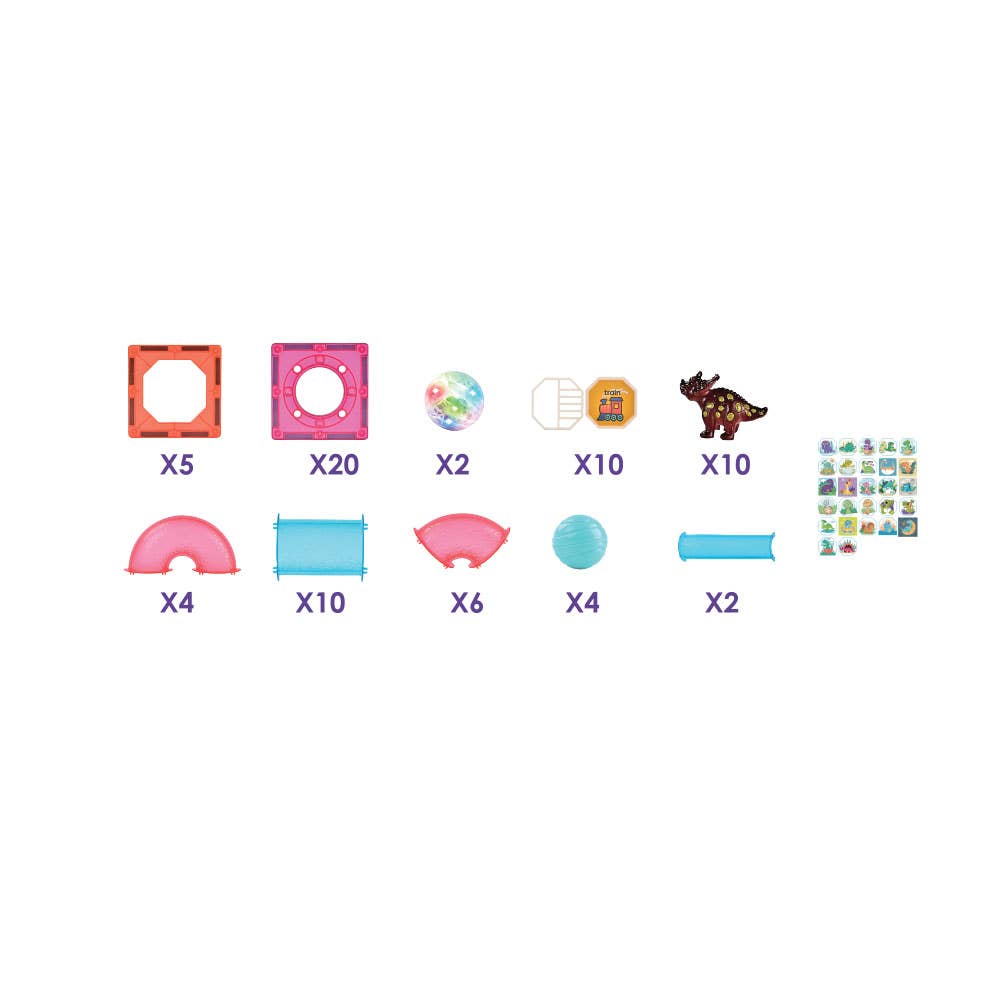 Leuchtendes Magnetspiel Dino 73 Stück