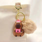 Kawaii Schlüsselanhänger 'Capybara Pompon'