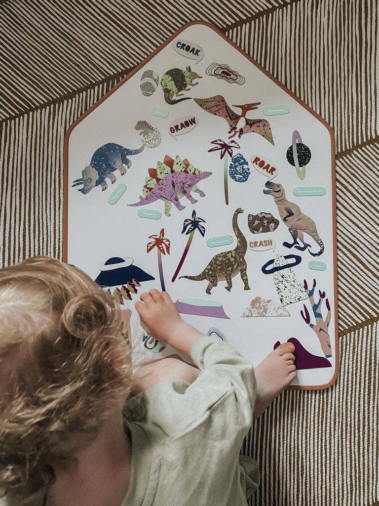 Magnetisches Spiel mit Dinosauriern