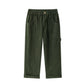 Weite Cordhose mit seitlichem Streifen grün